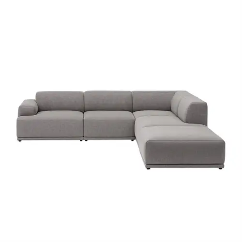 Muuto Connect Soft Modular hjørne sofa, konfiguration 2 - Re-wool 128