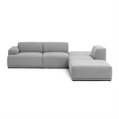 Muuto Connect Soft Modularhjørne sofa, konfiguration 3 - Re-wool 128