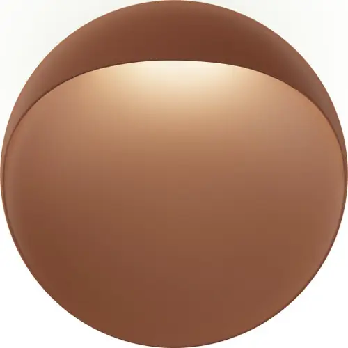 Louis Poulsen Flindt udendørs væglampe, corten, Ø20 cm