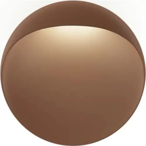 Louis Poulsen Flindt udendørs væglampe, corten, Ø40 cm