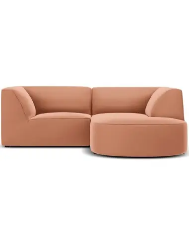 Ruby chaiselong sofa højrevendt i velour B186 x D180 cm - Pink