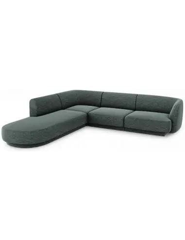 Miley venstrevendt chaiselong sofa i chenille B252 x D220 cm - Petrolium