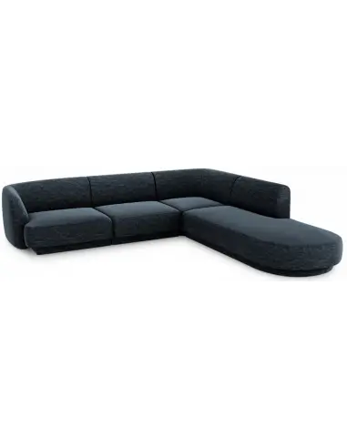 Miley højrevendt chaiselong sofa i chenille B252 x D220 cm - Blå