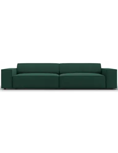 Jodie 4-personers sofa i polyester B244 x D102 cm - Sort/Grøn