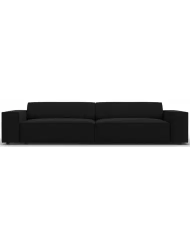 Jodie 4-personers sofa i polyester B244 x D102 cm - Sort/Sort