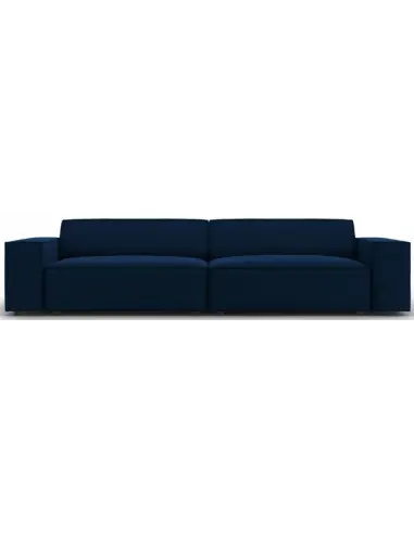 Jodie 4-personers sofa i velour B244 x D102 cm - Sort/Blå