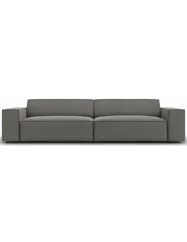 Jodie 4-personers sofa i velour B244 x D102 cm - Sort/Lysegrå