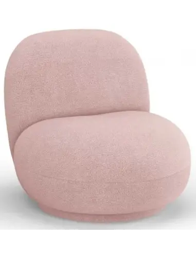 Chuck rotérbar lænestol i bouclé B73 cm - Støvet pink