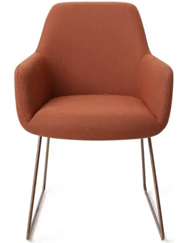 Hiroo spisebordsstol H84 cm polyester - Rødguld/Terracotta