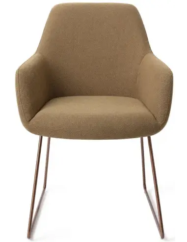 Hiroo spisebordsstol H84 cm polyester - Rødguld/Taupe