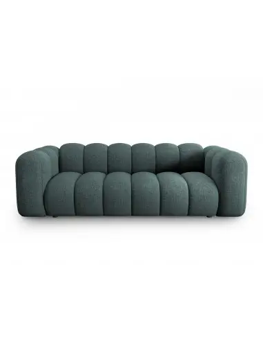 Lupine 3-personers sofa i chenille B228 x D87 cm - Sort/Petrolium