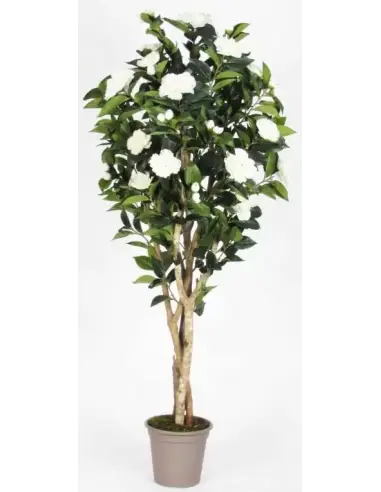 Stort kunstigt deluxe Camelia blomster træ H175 cm