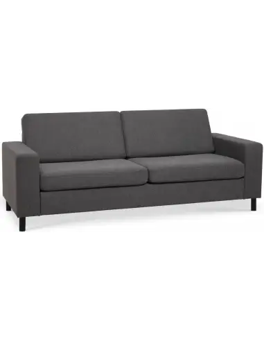 Panset 2-personers sofa i polyester B218 x D81 cm - Sort/Antracit