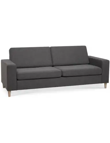 Panset 2-personers sofa i polyester B218 x D81 cm - Natur/Antracit