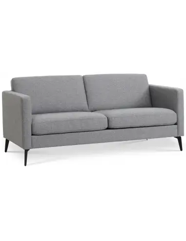 Askset 2-personers sofa i polyester B180 x D86 cm - Sort/Lysegrå