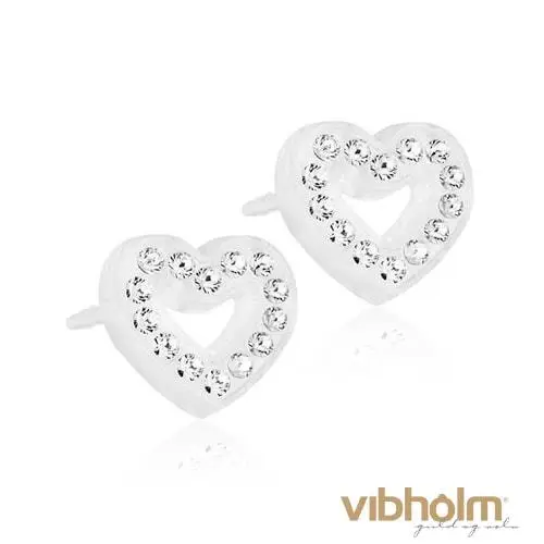 Blomdahl - Brilliance Heart Hollow Crystal Ørestikker 15-01121-01