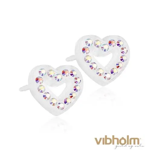 Blomdahl - Brilliance Heart Hollow Rainbow Ørestikker 15-01121-02