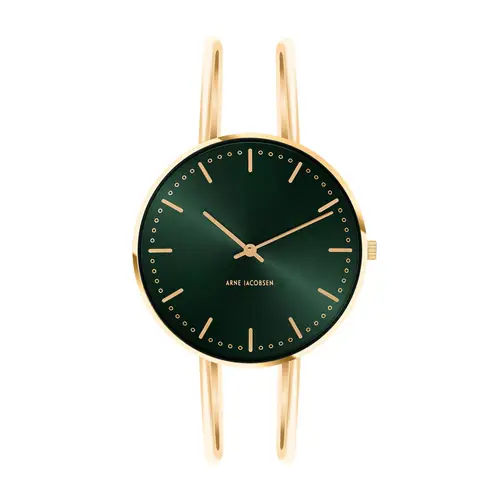 Arne Jacobsen - City Hall Evergreen ur, bangle 34 mm Guld PVD