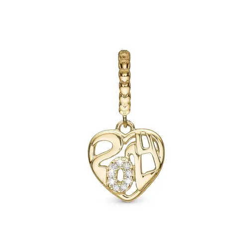 Christina Design London Jewelry & Watches - Year 2024 charm, 6 mm Forgyldt sterlingsølv