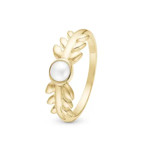 Christina Design London Jewelry & Watches - Pearl Nature ring Forgyldt sterlingsølv