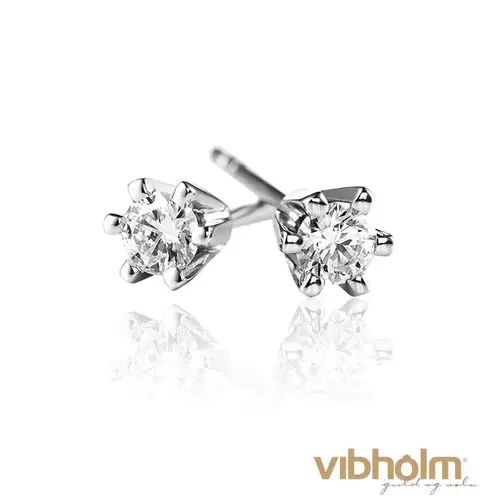 Diamond Collection by Vibholm - Ørestikker m. diamant 14 kt. hvidguld