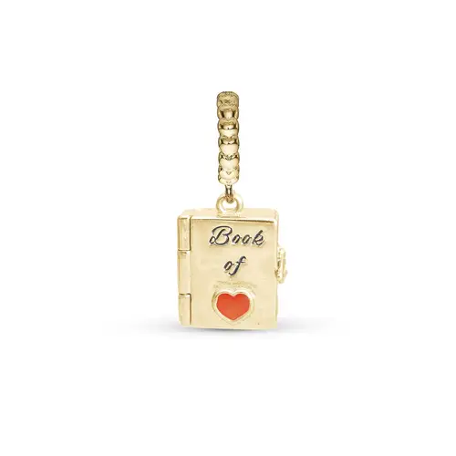 Christina Design London Jewelry & Watches - Book of Love charm, 4 mm Forgyldt sølv