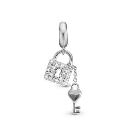 Christina Design London Jewelry & Watches - Unlock my Heart charm, 4 mm Sølv