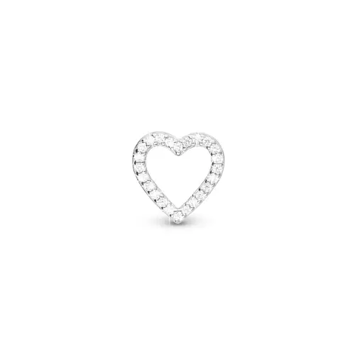 Christina Design London Jewelry & Watches - Shimmery Heart charm, 4 mm Sølv