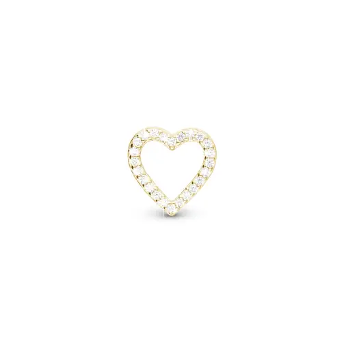 Christina Design London Jewelry & Watches - Shimmery Heart charm, 4 mm Forgyldt sølv