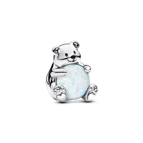 Pandora - Polar Bear charm, emalje Sølv sterlingsølv