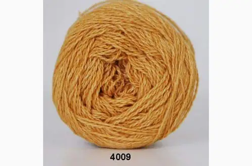 Organic 350 - wool cotton fra Hjertegarn i mange farver - Gots Certificeret - 4009 karrygul - 45% Bomuld, 55% Merinould