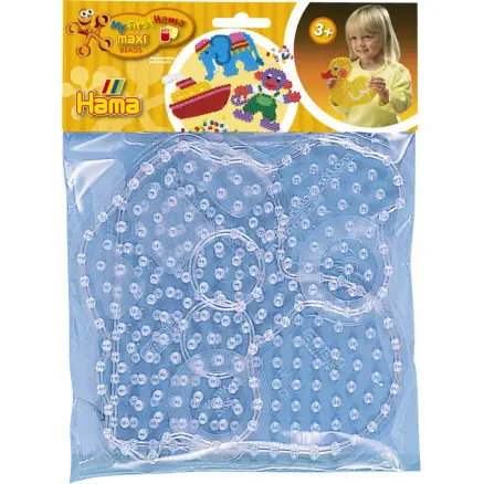 Hama Maxi Perleplader 8253 Bil og Hjerte Transparent 20x14cm - 2 stk