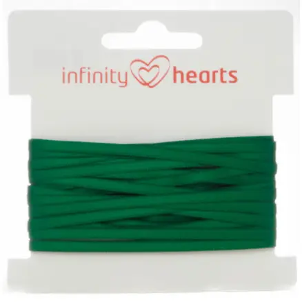 Infinity Hearts Satinbånd Dobbeltsidet 3mm 587 Mørk Grøn - 5m