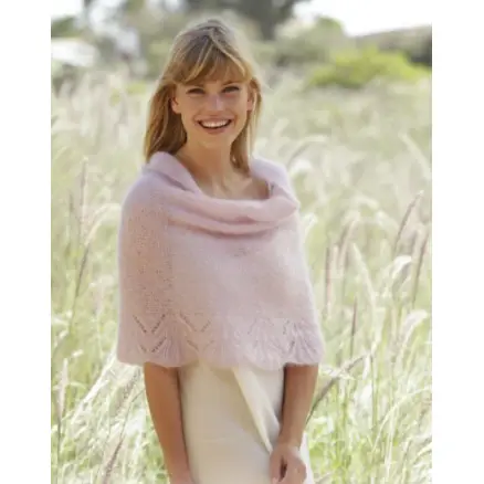 Candyfloss by DROPS Design - Poncho Strikkeopskrift str. S - XXXL - Small