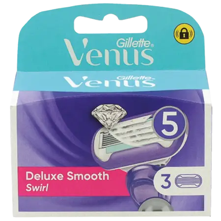 Gillette Venus Deluxe Smooth Swirl Barberblade 3 stk