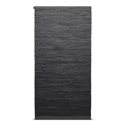 Rug Solid bomulds Kludetæppe  -  Charcoal