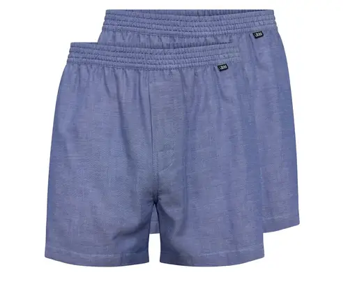 2-pak JBS chambrey boxershorts, blå str. S