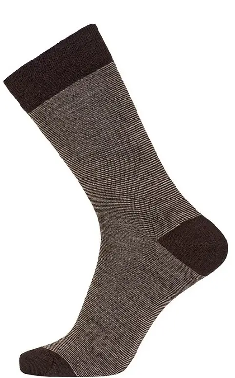 Egtved Twin Sock Uldstrømper Brun Str. 40-45