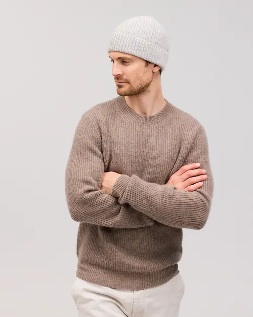 HELGI beanie cashmere hue lys grå