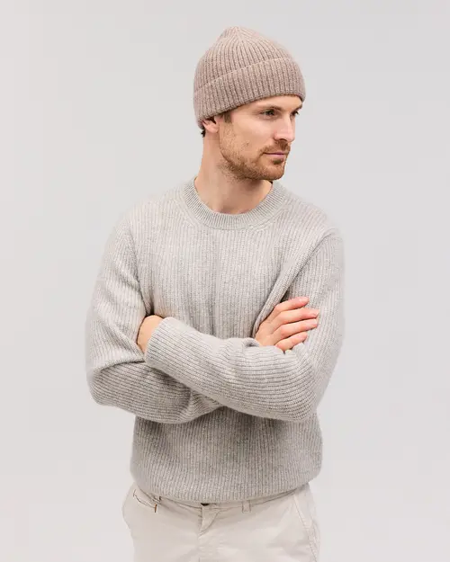 HELGI beanie cashmere hue sand melange