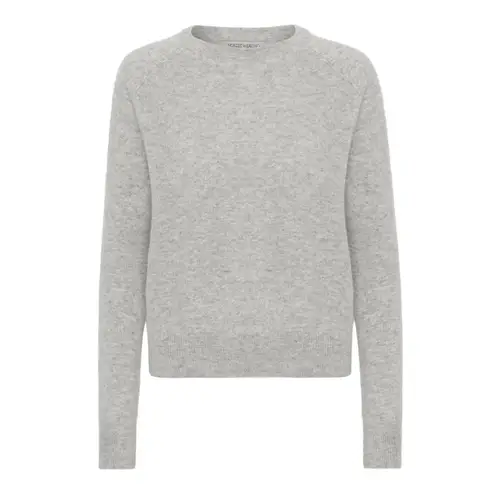 Cashmere round neck grå