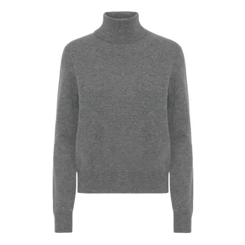 Cashmere high neck mørk grå