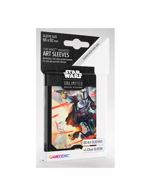 Star Wars Unlimited Art Sleeves, Mandalorian - 60 stk - plastiklommer - Gamegenic