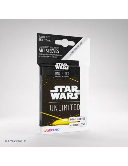 Star Wars Unlimited Art Sleeves, Space Yellow - 60 stk - plastiklommer - Gamegenic