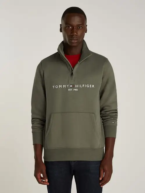 TOMMY LOGO MOCKNECK