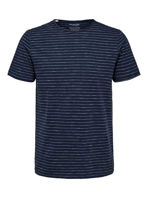 SLHMORGAN STRIPE SS O-NECK TEE W NO