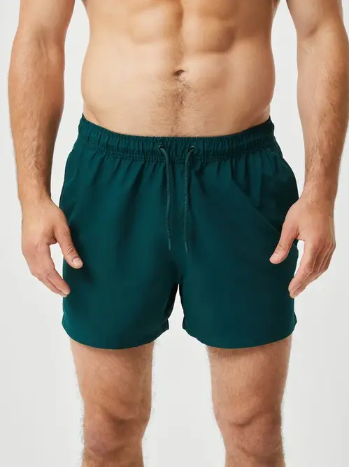 BORG SOLID SWIM SHORTS, EGRET