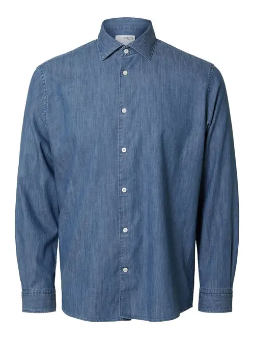 SLHREG-BOND DENIM SHIRT CUT AWAY