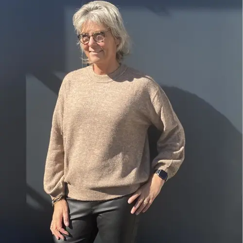 Striktrøje / Pullover "TrixieSZ" - lys brun - Saint Tropez