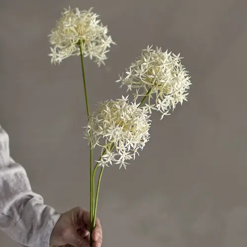 Allium stilk hvid, kunstig - Bloomingville - H: 63,5 cm